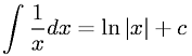 Integral of reciprocal