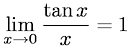 Limit of Tangent X over X as X Approaches Zero
