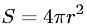 Surface area of a sphere