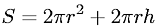 Surface area of a cylinder