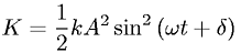 Kinetic energy of simple harmonic motion