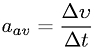 Average acceleration