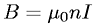 Magnetic field inside a solenoid