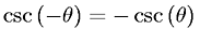 Odd Symmetry Property - Cosecant