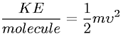 Kinetic Energy per molecule
