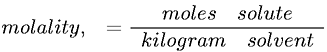Molality Defined